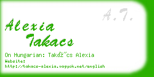 alexia takacs business card